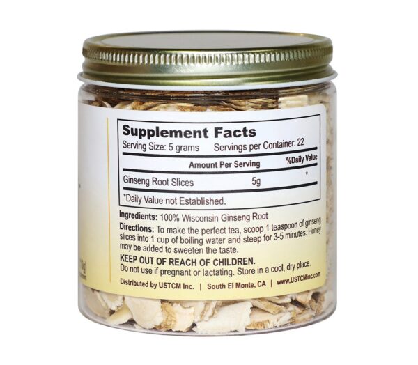 paquete ginseng americano Wisconsin sin aditivos ni conservadores