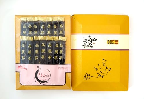 Paquete de ginseng rojo coreano con miel de 14 raíces