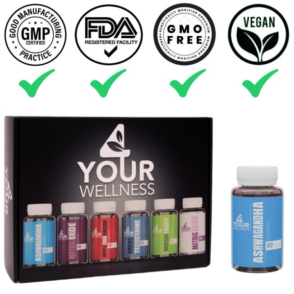 Version 1.0.0 Paquete gominolas Ashwagandha para enfoque y estrés 60 unidades