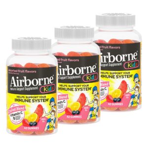 Paquete gomitas Airborne niños vitamina c sabores fruta paquete de 3