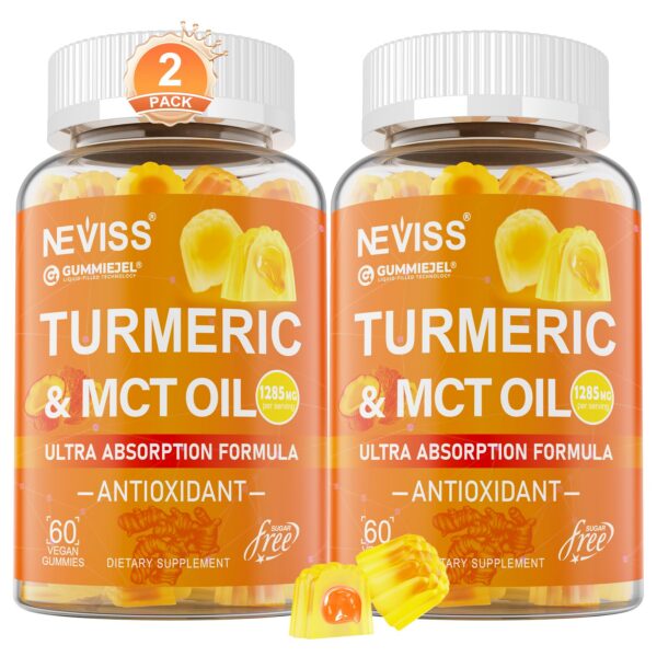 Paquete gomitas cúrcuma curcumina 120 sin azúcar mejor absorción