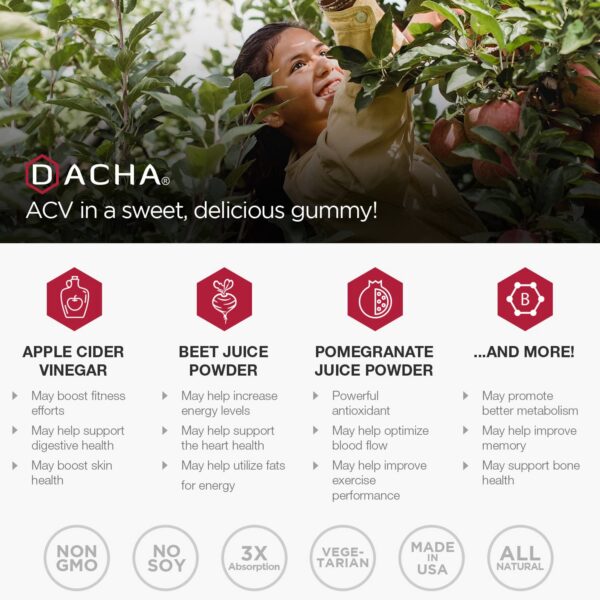 Paquete gomitas DACHA ACV para detox y apoyo inmune