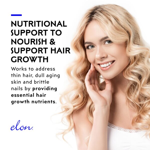 Paquete frontal gomitas Elon biotina 5000 mcg para cabello