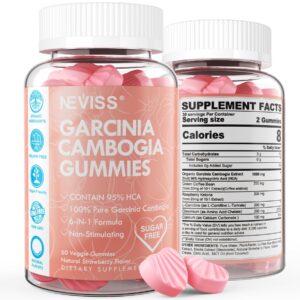 Gomitas veganas Garcinia Cambogia 1000mg sabor fresa pack 120 unidades