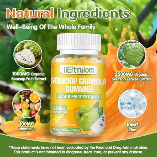 Paquete de gomitas de guanábana sin azúcar y gluten