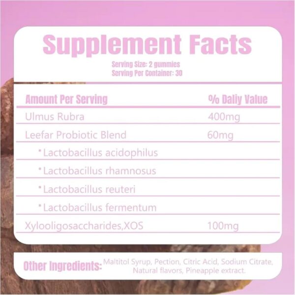 Paquete de gomitas Her Juicy para equilibrio pH y salud intestinal