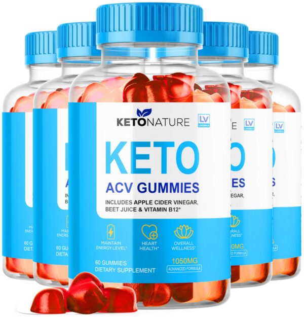 Paquete de gomitas Keto Nature ACV 5 frascos
