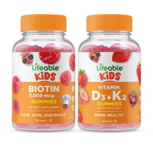 Paquete gomitas Lifeable biotina vitaminas para niños