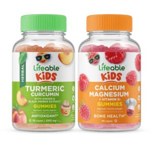 Paquete de gomitas Lifeable cúrcuma y calcio para niños