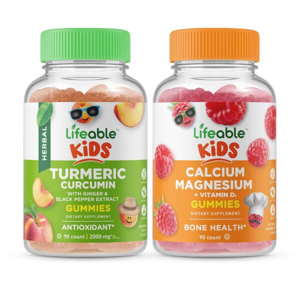 Paquete de gomitas Lifeable cúrcuma y calcio para niños