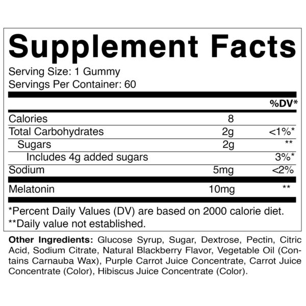 Paquete gomitas melatonina Vitamatic 10mg 60 unidades