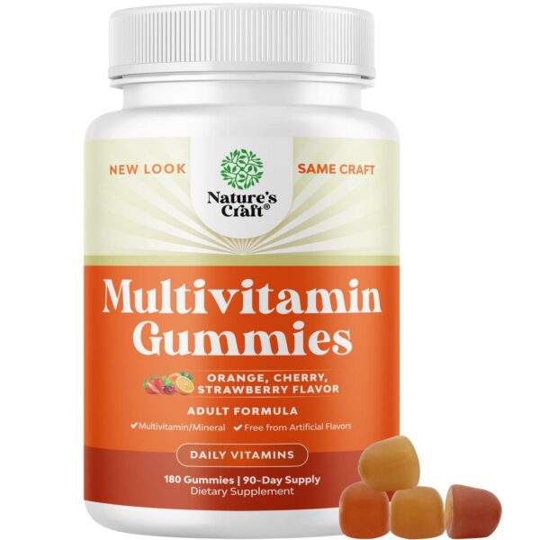 Paquete gomitas multivitamínicas Natures Craft 180 unidades