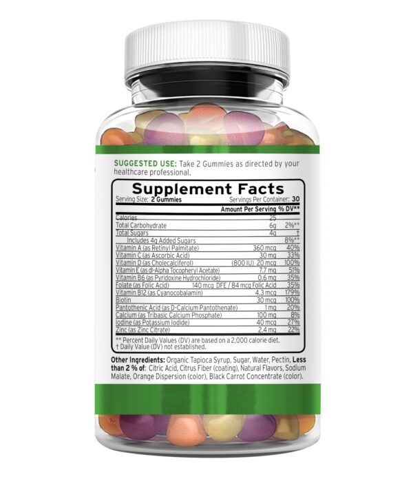 Paquete gomitas multivitamínicas TRIO NUTRITION para hombres y mujeres