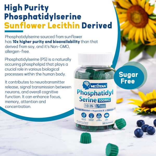 Paquete gomitas nextdia berberina y fosfatidilserina suplemento salud