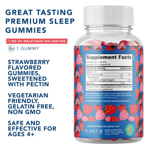 Paquete de gomitas Plant.O Nutrición para dormir niños