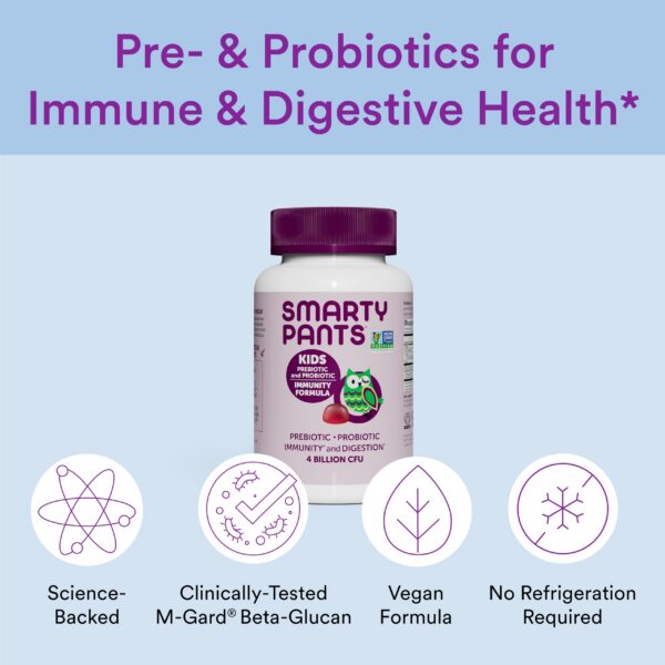 Paquete de gomitas probióticas para niños SmartyPants, vista frontal