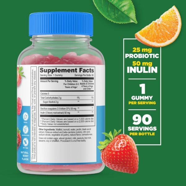 Version 1.0.0 Paquete gomitas probióticos sin azúcar para niños Lifeable