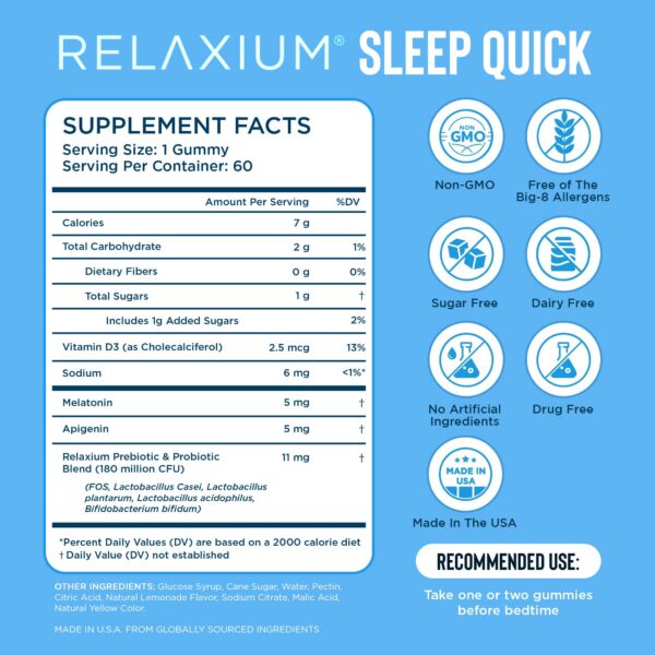 Paquete gomitas Relaxium Sleep apoyo para dormir 60 piezas