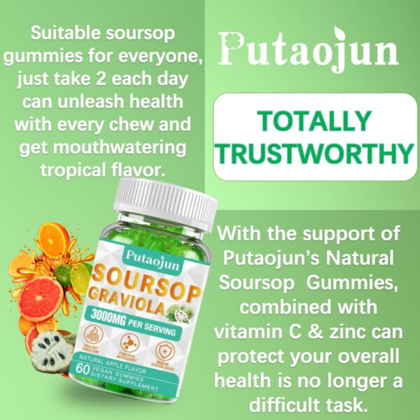 Paquete gomitas saludables de guayaba Graviola con vitamina C zinc
