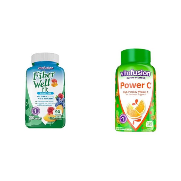 Paquete gomitas Vitafusion Fiber Well Fit y Power C