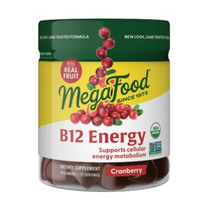 Paquete de gomitas vitamina b12 veganas MegaFood arándano