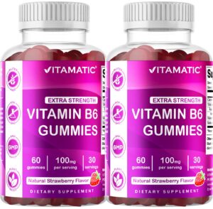 Paquete de gomitas vitamina B6 sabor fresa Vitamatic