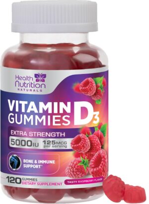 Version 1.0.0 Paquete gomitas vitamina D3 5000 iu fuerza extra sabor frambuesa