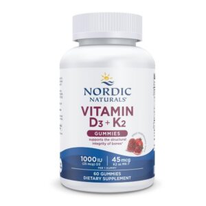 Paquete gomitas vitamina D3 K2 Nordic Naturals granada 60 unidades