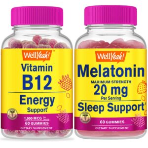 Paquete de gomitas WellYeah Vitamina B12 y Melatonina
