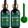Version 1.0.0 Paquete múltiple gotas líquidas de clorofila Alpha Flow 2 botellas