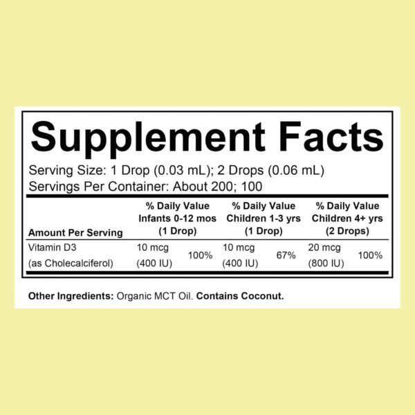 frasco ChildLife Essentials gotas vitamina D3 orgánicas para bebés