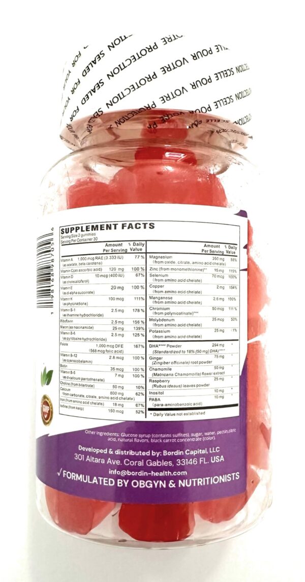 Paquete de gummies prenatales Dr Contarin 60 unidades