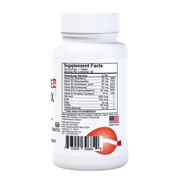 Paquete Hallusa Natural vitaminas B balance para energía y sistema nervioso