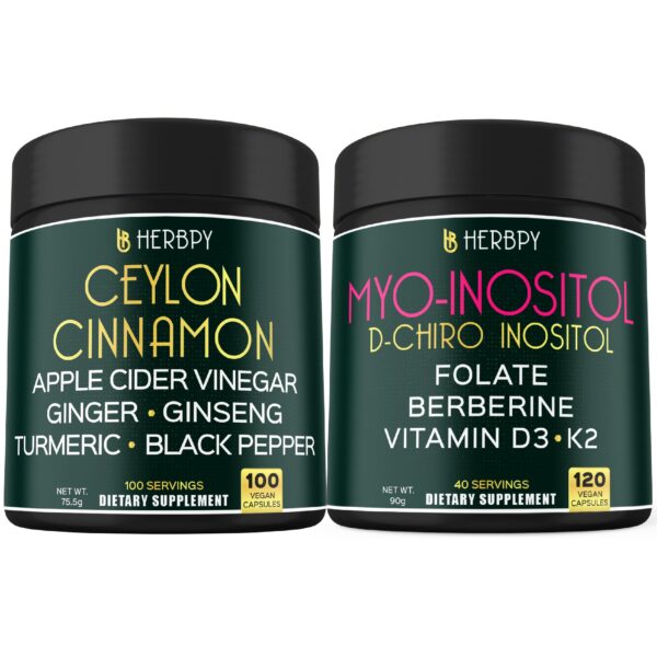 Paquete Herbpy Canela de Ceilán Premium 6en1 100 cápsulas