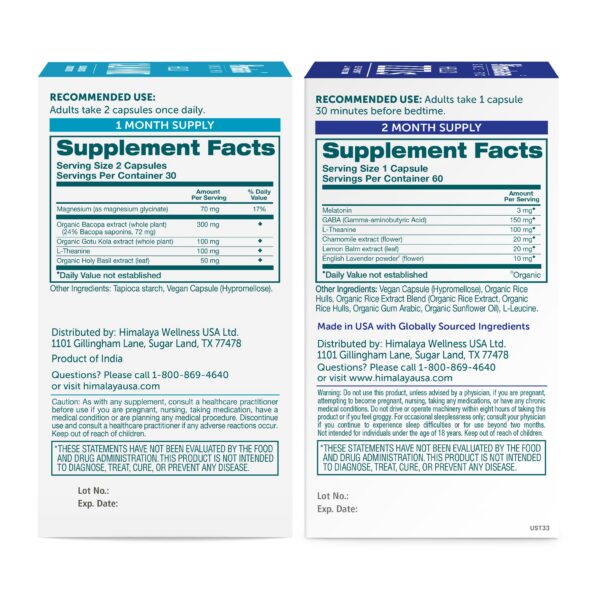 Paquete Himalaya Hello Calm Mind y Hello ZZZs para apoyo mental y sueño