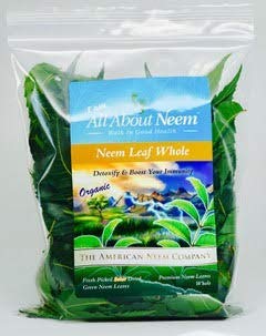 Version 1.0.0 Paquete de hojas de neem enteras verdes 5 onzas