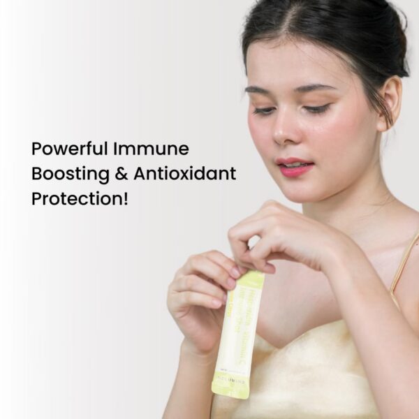 Paquete individual Relumins vitamina c shot sabor limón