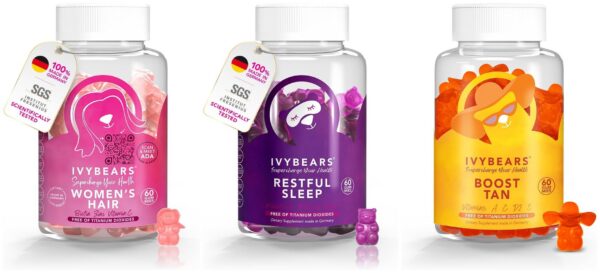 Version 1.0.0 Paquete IvyBears gomitas cabello y bronceado