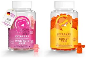 Paquete IvyBears gomitas veganas cabello bronceado
