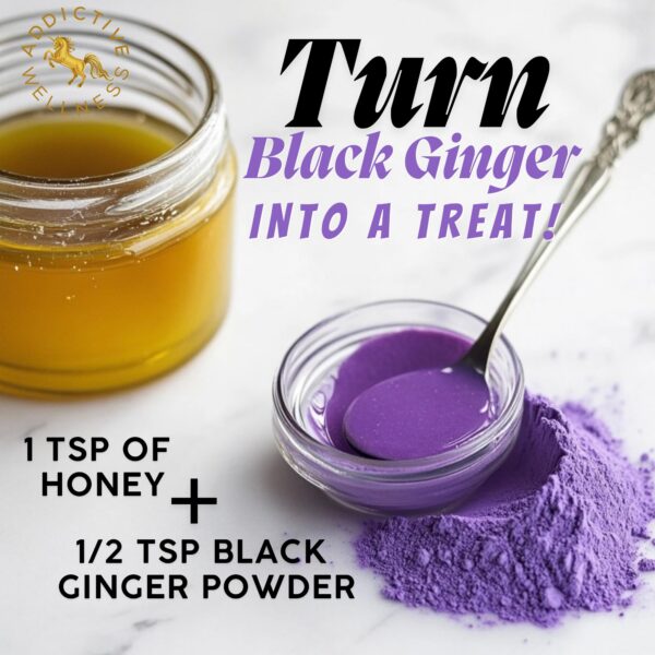 Sello calidad polvo jengibre negro tailandés Addictive Wellness para hombres