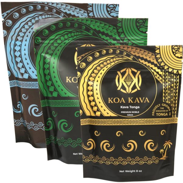 Version 1.0.0 Paquete Kava 8 oz Koa Kava variedades Tonga Fiyi Vanuatu