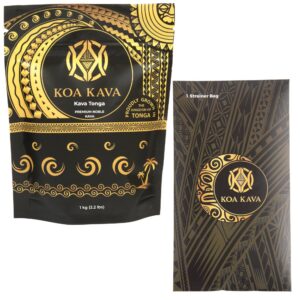 Paquete de Kava Tonga con filtro incluido.