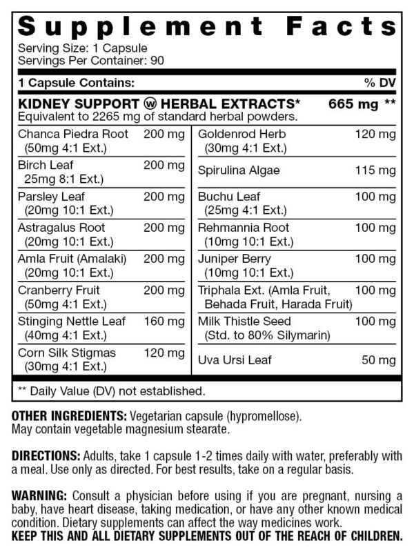 Paquete Kidney Support mezcla de plantas para tracto urinario