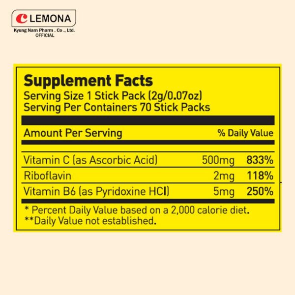Version 1.0.0 Paquete LEMONA vitamina c 500mg apoyo inmunológico