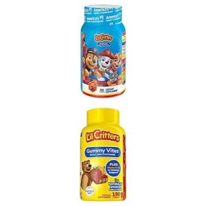 Paquete Lil Critters Paw Patrol multivitaminas 60 unidades y Gummy Vites 190 gomitas