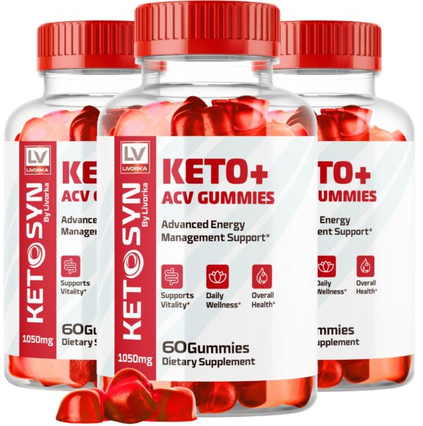 Paquete LIVORKA 3 gomitas Ketosyn ACV Keto Syn 60 unidades
