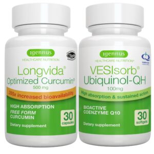 paquete longvida curcumina 500mg vesisorb ubiquinol igennus