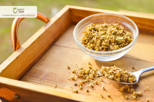 Paquete manzanilla orgánica certificada kosher y USDA 100% cruda