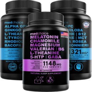 Paquete MedChoice sueño melatonina y suplemento nootrópico