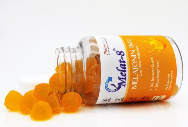Paquete Melat-8 gomitas 60 cuenta para apoyo al sueño